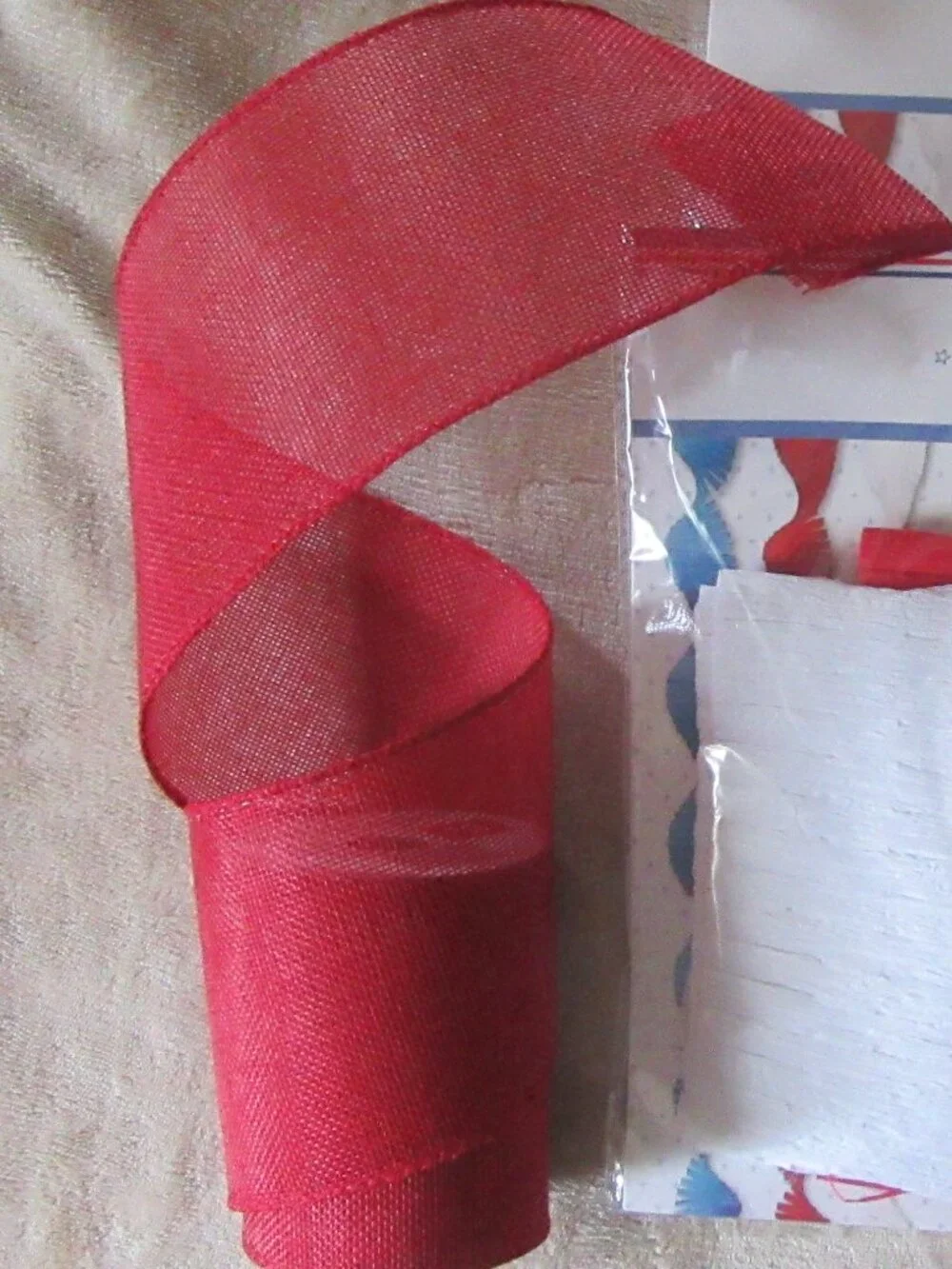 Vintage 4th of July decoration; Fringe crepe paper streamers & decorative ribbon